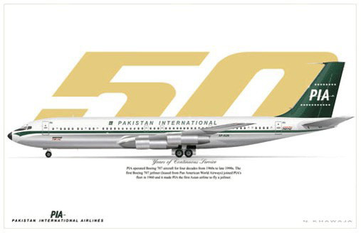 PIA Boeing 707-340C Poster