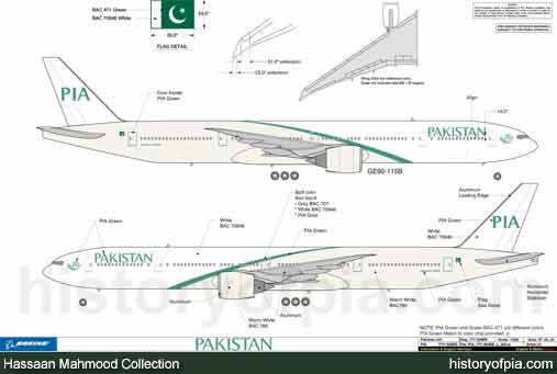 PIA Boeing 777-300ER Livery Details
