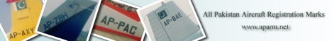All Pakistan Aircraft Registration Marks