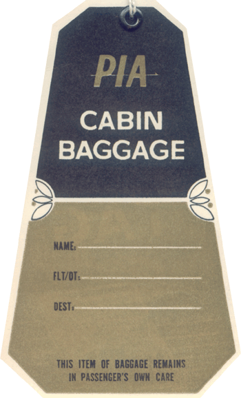 PIA Cabin Baggage Tag