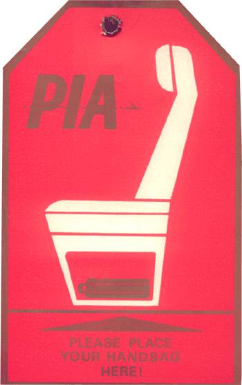 PIA First Class Cabin Baggage Tag