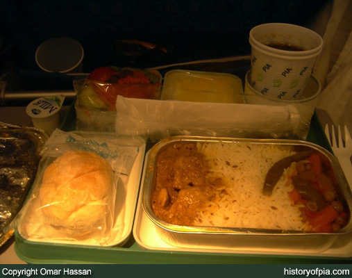 PIA Economy Class meal