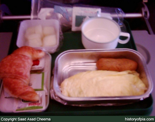 PIA Economy Class meal