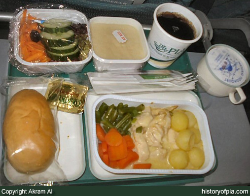 PIA Economy Class meal
