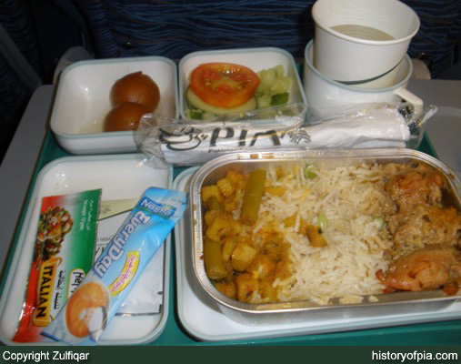 PIA Economy Class meal