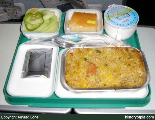 PIA Economy Class meal