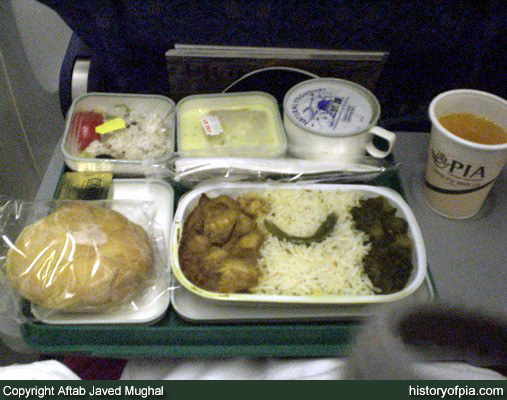 PIA Economy Class meal 