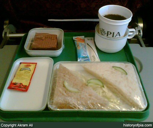 PIA Economy Class meal
