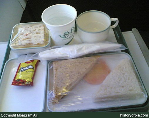 PIA Economy Class meal