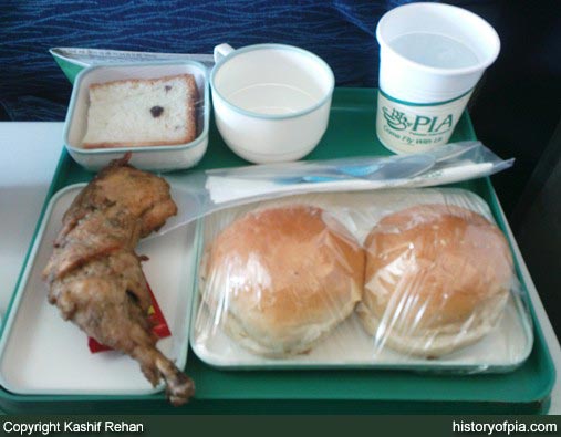 PIA Economy Class meal
