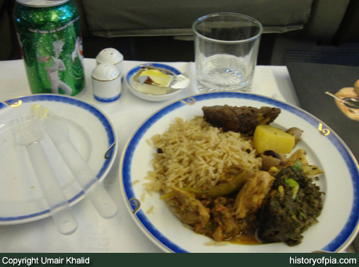 PIA Business Class meal