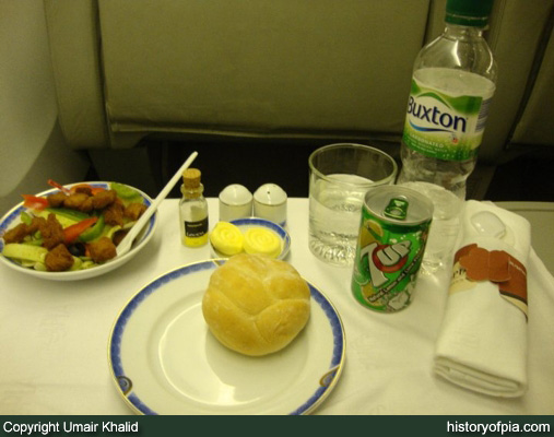 PIA Business Class meal