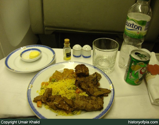 PIA Business Class meal
