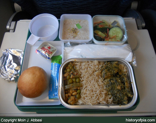 PIA Economy Class meal