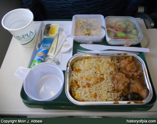 PIA Economy Class meal