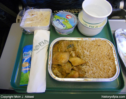 PIA Economy Class meal
