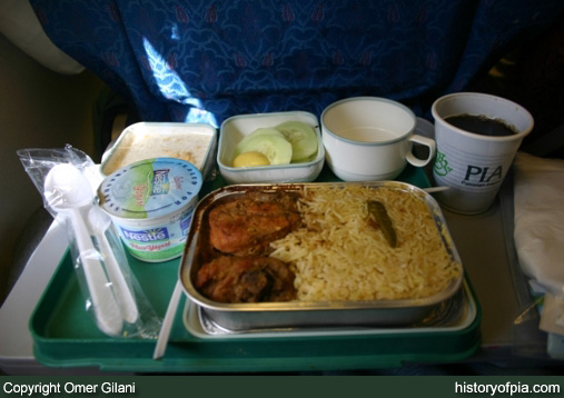 PIA Economy Class meal
