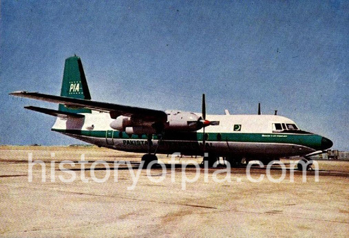 PIA Fokker F27 Friendship Mk200 postcard