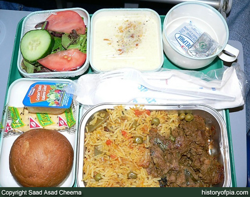 PIA Economy Class meal
