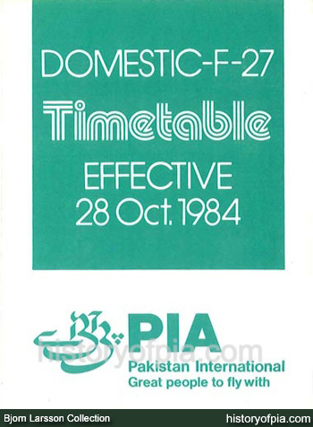 PIA Timetable