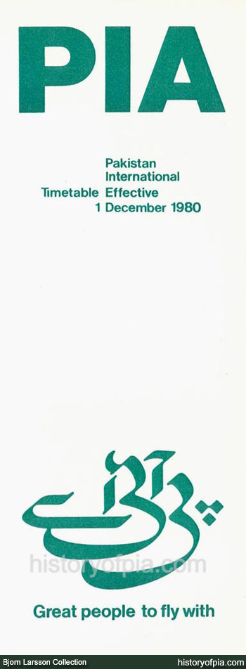 PIA Timetable